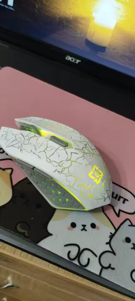 Bluetooth 5.2 Mouse rgb 2.4g, sem fio de modo duplo mouse para jogos 6 botões mouse silencioso